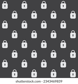 Minimalist Padlock Vector Seamless Pattern