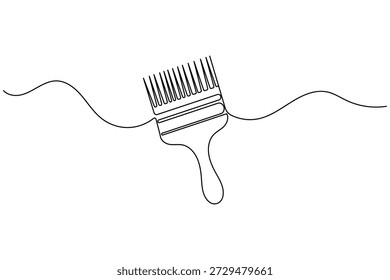 Cepillo de pintura minimalista en línea de arte continuo para la inspiración creativa