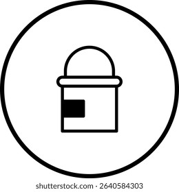 Minimalist Paint Bucket Icon: A simple, clean design for creative projects and branding