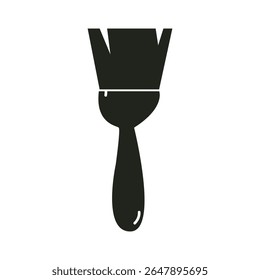 Pincel Minimalista, Ícone de Silhueta do Pincel de Tinta | Vetor de ferramentas DIY para artesanato e logotipos.