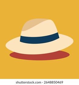 Minimalist Panama Hat Set with Weaved Texture and Wide Brim