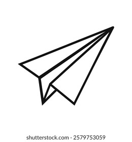 Minimalist Paper Airplane Design – Clean Vector Illustration