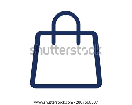 Minimalist paper bag vector illustration for retail stores and ecommerce fashion branding design.