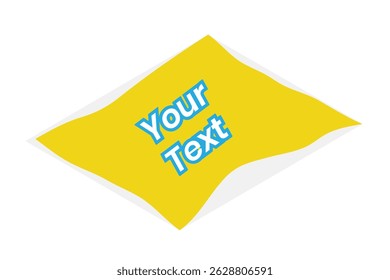 Minimalist paper design template with editable typography.
Yellow sheets of note paper and your text on a white background.
Realistic paper mockup with customizable text area.