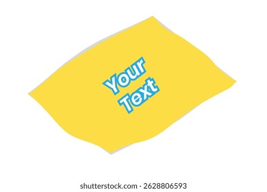 Minimalist paper design template with editable typography.
Yellow sheets of note paper and your text on a white background.
Realistic paper mockup with customizable text area.