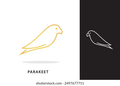 minimalist parakeet logo symbol, parakeet icon