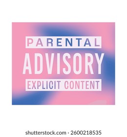 Minimalist Parental Advisory Explicit Content Label