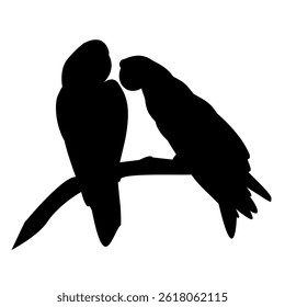 Minimalist Parrot Silhouette Vector Illustration