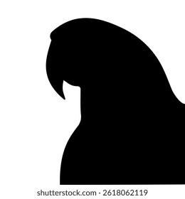 Minimalist Parrot Silhouette Vector Illustration