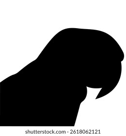 Minimalist Parrot Silhouette Vector Illustration