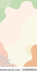 A minimalist pastel abstract background featuring organic shapes and soft colors, perfect for design projects and modern aesthetics.