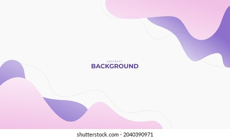 Minimalist Pastel Background, Fluid Shape in Movement. Gradient Liquid. Purple Poster Memphis style with dazed line, Wave Banner Template in Pastel Color Design for Wallpaper.