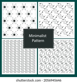 Minimalist pattern, black and white pattern collections background