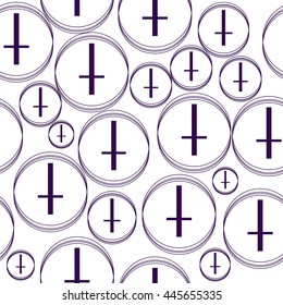 Minimalist pattern with the cross, geometric shapes. Modern background. Hipster style texture. Gothic style fabric pattern. Vector illustration
