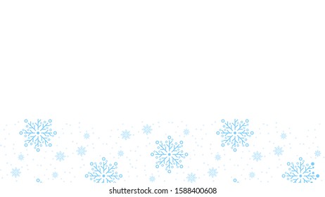 Minimalist pattern design of snowflake for winter season. Cool season pattern background. Decorative pattern design background with snow element and particles dust