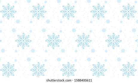Minimalist pattern design of snowflake for winter season. Cool season pattern background. Decorative pattern design background with snow element and particles dust