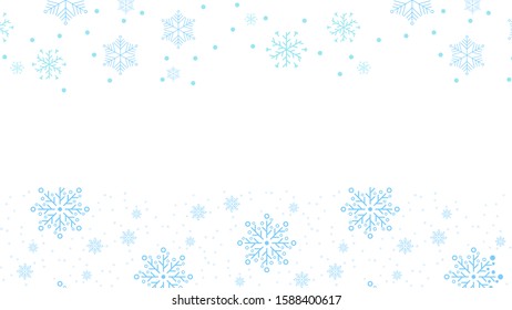 Minimalist pattern design of snowflake for winter season. Cool season pattern background. Decorative pattern design background with snow element and particles dust