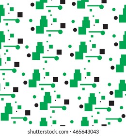 Minimalist pattern with geometric shapes. Modern background. Hipster style texture. Memphis style. Vector illustration