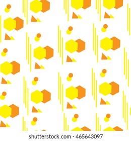Minimalist pattern with geometric shapes. Modern background. Hipster style texture. Memphis style. Vector illustration