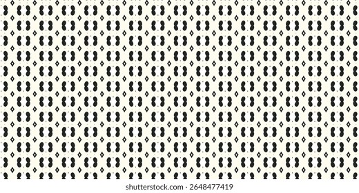 Minimalist pattern with mirrored shapes and subtle diamond accents. Great for seamless backgrounds. 