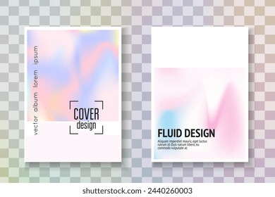 Minimalist Pattern. Pink Gradient Cover. Modern Effect. Holograph Shape. Vintage Design. Pearlescent Background. Colourful Metal Brochure. Blue Minimalist Pattern