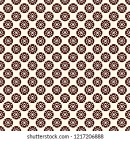 Minimalist pattern. Repeated segmented circles abstract ornament. Geometric figures wallpaper. Modern background.  Simple digital paper, textile print. Seamless surface design. Vector illustration
