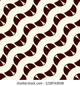 Minimalist pattern. Repeated segmented circles abstract ornament. Geometric figures wallpaper. Modern background.  Simple digital paper, textile print. Seamless surface design. Vector illustration