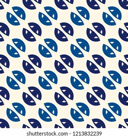 Minimalist pattern. Repeated stylized circles abstract ornament. Geometric figures wallpaper. Modern background.  Simple digital paper, textile print. Seamless surface design. Vector illustration