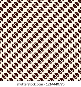 Minimalist pattern. Repeated stylized circles abstract ornament. Geometric figures wallpaper. Modern background.  Simple digital paper, textile print. Seamless surface design. Vector illustration