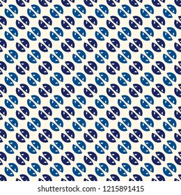 Minimalist pattern. Repeated stylized circles abstract ornament. Geometric figures wallpaper. Modern background.  Simple digital paper, textile print. Seamless surface design. Vector illustration
