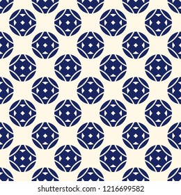 Minimalist pattern. Repeated stylized circles abstract ornament. Geometric figures wallpaper. Modern background.  Simple digital paper, textile print. Seamless surface design. Vector illustration