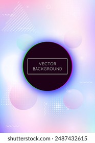 Minimalist Pattern. Soft Futuristic Elements. Purple Round Fluid. Dynamic Flyer. Holographic Texture. Summer Dots. Geometric Presentation. Tech Poster. Blue Minimalist Pattern