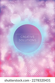 Minimalist Pattern. Space Graphic. Modern Texture. Light Futuristic Elements. Summer Dots. Rainbow Shape. Vibrant Flyer. Violet Magic Design. Blue Minimalist Pattern