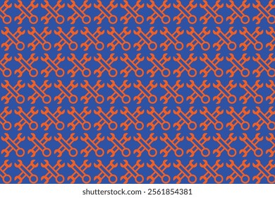 Minimalist pattern of wrench for industrial background