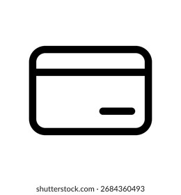Icono de Vector de tarjeta de pago minimalista