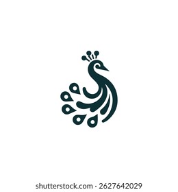 Logotipo de pavão minimalista à venda.