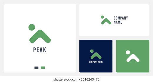 Minimalist peak logo design summit