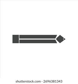Minimalist pencil icon with a sharp point and eraser, symbolizing writing or design
