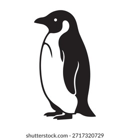Icono de logotipo de Vector de silueta de pingüino minimalista