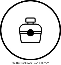 Minimalistisches Parfümflaschensymbol: Elegantes Duftsymbol für Schönheit und Lifestyle