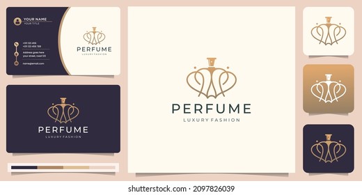 minimalist perfume bottles logo design template. creative bottle perfume,luxury fashion,inspiration.