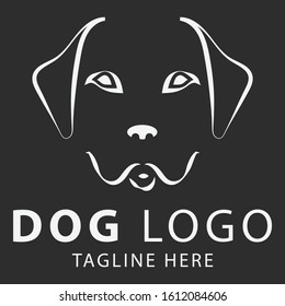 Minimalist Pet logo design vector | Dog minimal logo