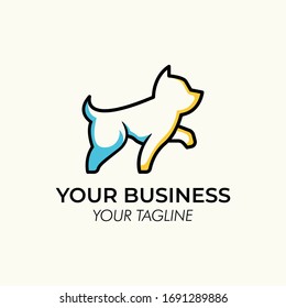 Minimalist Pet Shop Dog Walking Logo