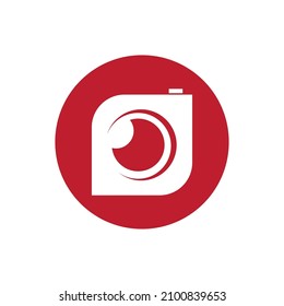 Minimalist photography logo concept, fit for lens store, photo studio and camera business. Illustration vector logo.