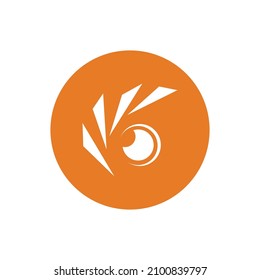 Minimalist photography logo concept, fit for lens store, photo studio and camera business. Illustration vector logo.