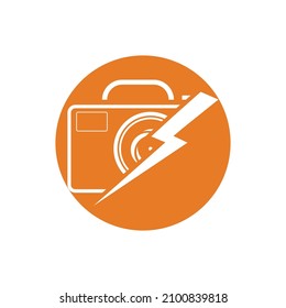 Minimalist photography logo concept, fit for lens store, photo studio and camera business. Illustration vector logo.