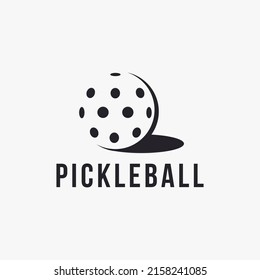 Minimalist Pickleball logo icon vector on white background