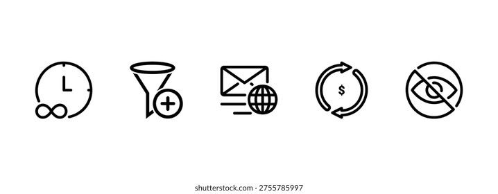 Minimalist pictograms for finance, data filtering, and communication