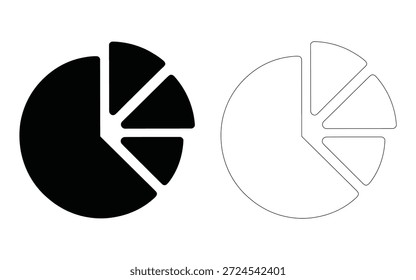 Minimalist pie chart infographic elements
