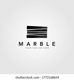 minimalist pile marble stone logo vector illustration design